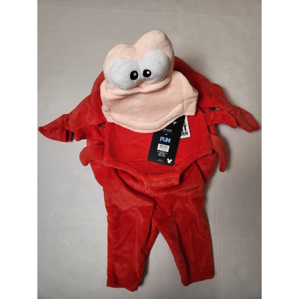 Baby Sebastian Costume Disney Red Infant Size